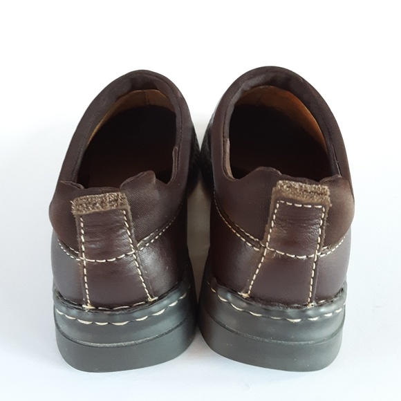 Born brown slip on clog with top stitching - Picture 2 of 7